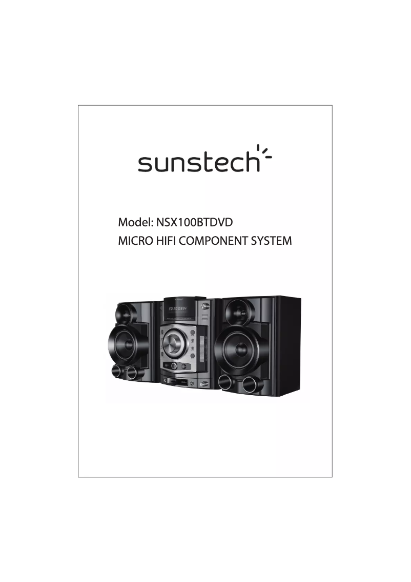 Page 1 de la notice Manuel utilisateur Sunstech NSX100BTDVD BK