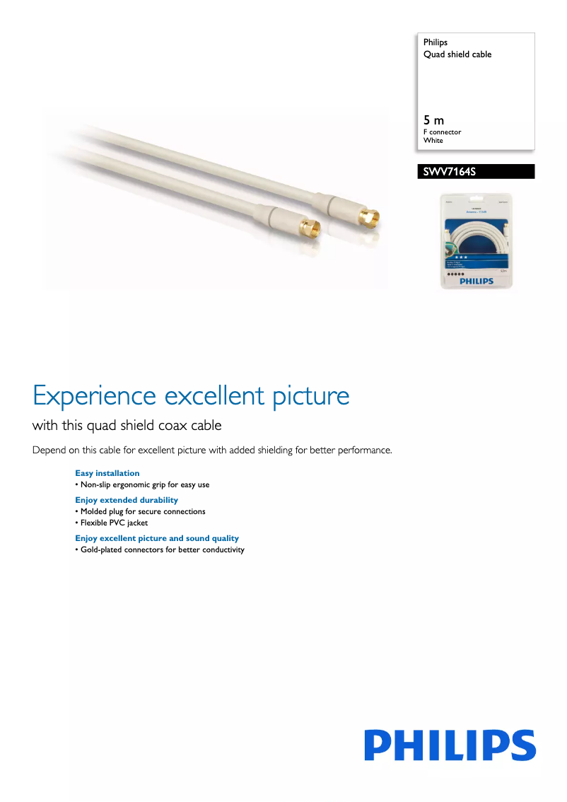 First page image of the manual for SWV7164S