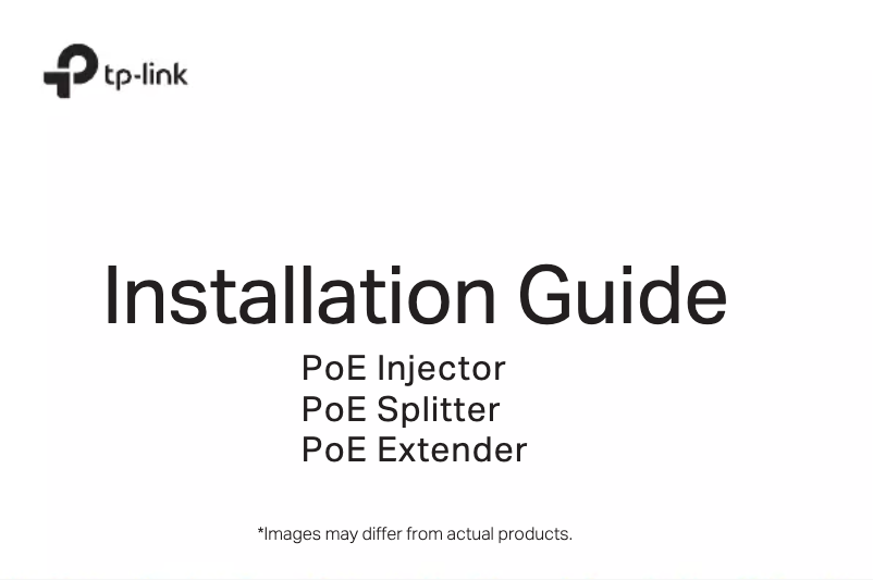 Page 1 de la notice Guide d'installation TP-Link TL-POE200