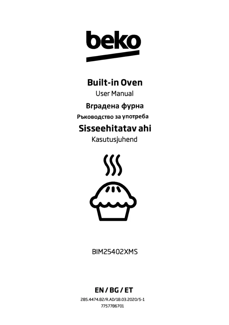 Page 1 de la notice Manuel utilisateur Beko BIM25402XMS