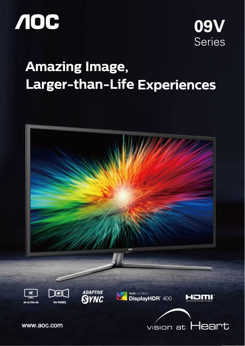 Page 1 de la notice Manuel utilisateur AOC U4309V