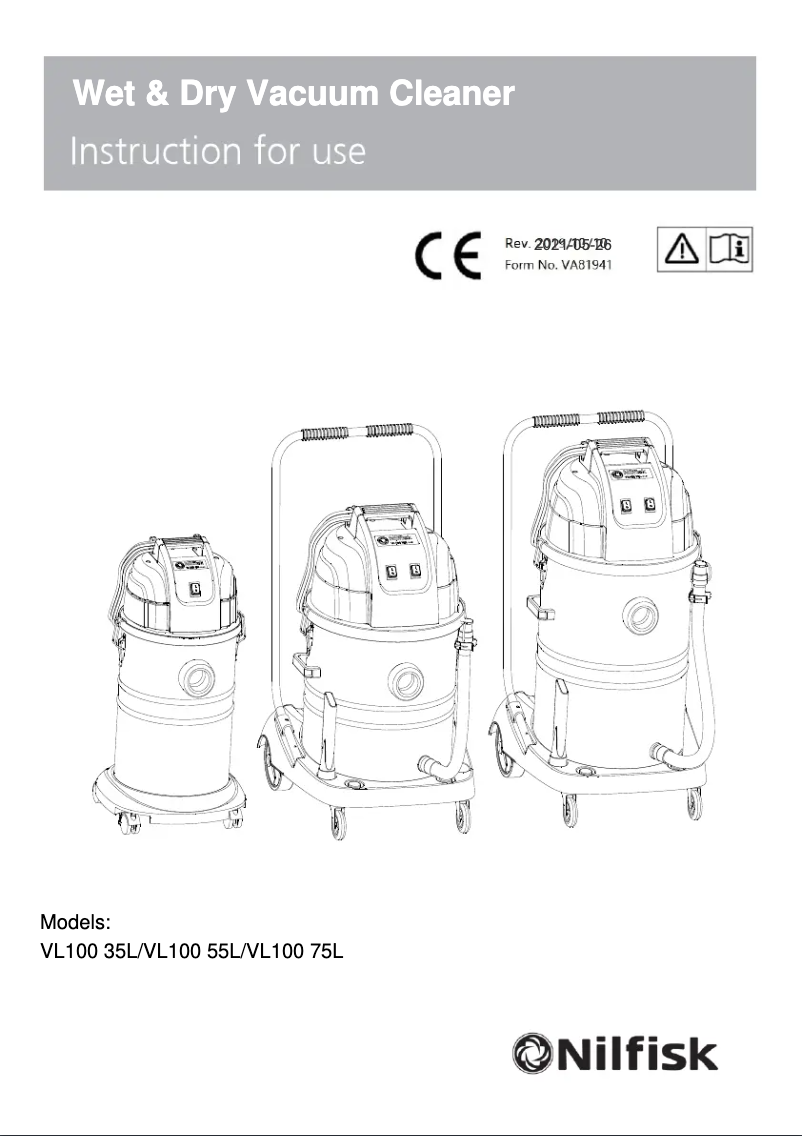 Image de la première page du manuel de l'appareil VL100