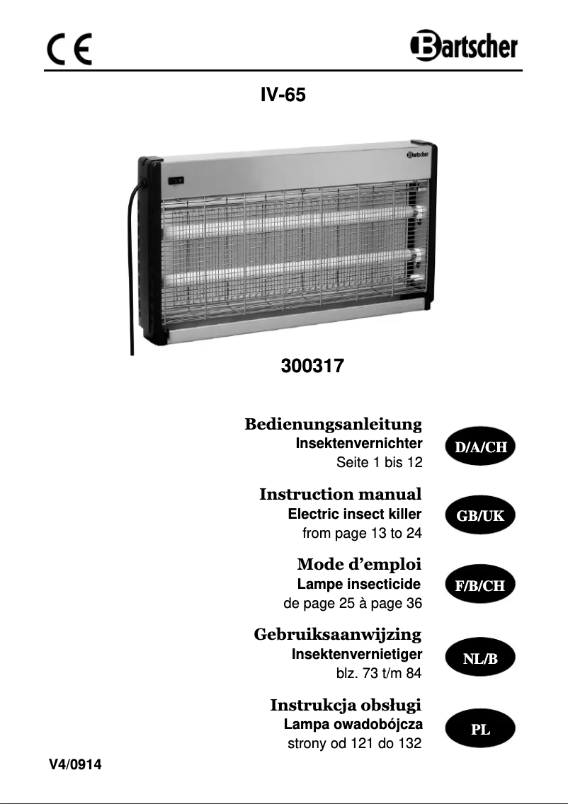 Image de la première page du manuel de l'appareil IV-65