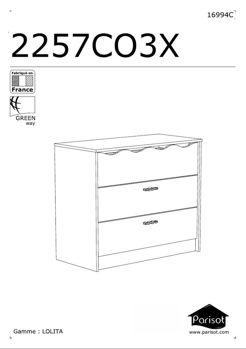 Page n°1 - Manuel utilisateur Parisot Lolita 2257CO3X