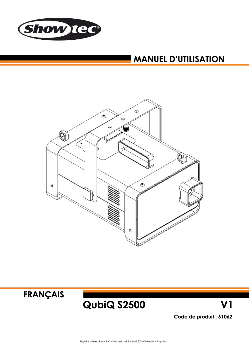 Image de la première page du manuel de l'appareil QubiQ S2500