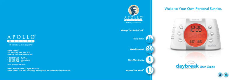 Page 1 de la notice Manuel utilisateur Philips DayBreak Duo HF3445