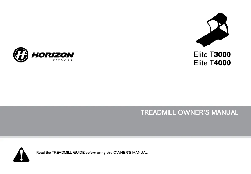 Image de la première page du manuel de l'appareil Elite T4000