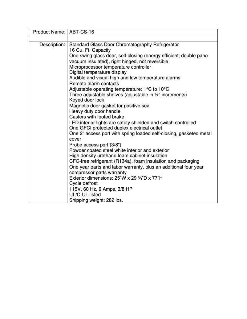 Image de la première page du manuel de l'appareil ABT-CS-16