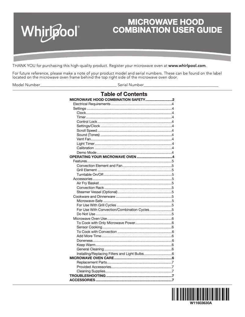 Image de la première page du manuel de l'appareil WMH78519LB