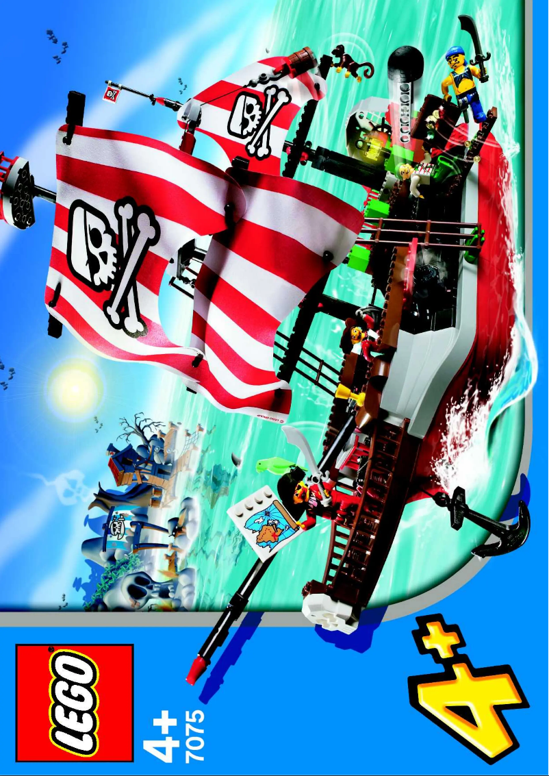 Page 1 de la notice Manuel utilisateur Lego Captain Redbeard's Pirate Ship 7075