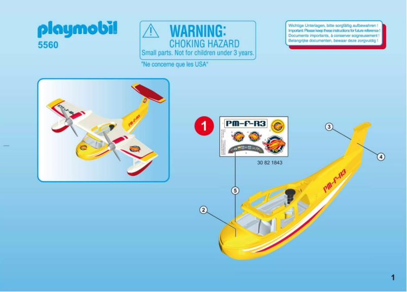 Página 1 del manual Manual de usuario Playmobil Firefighting Seaplane