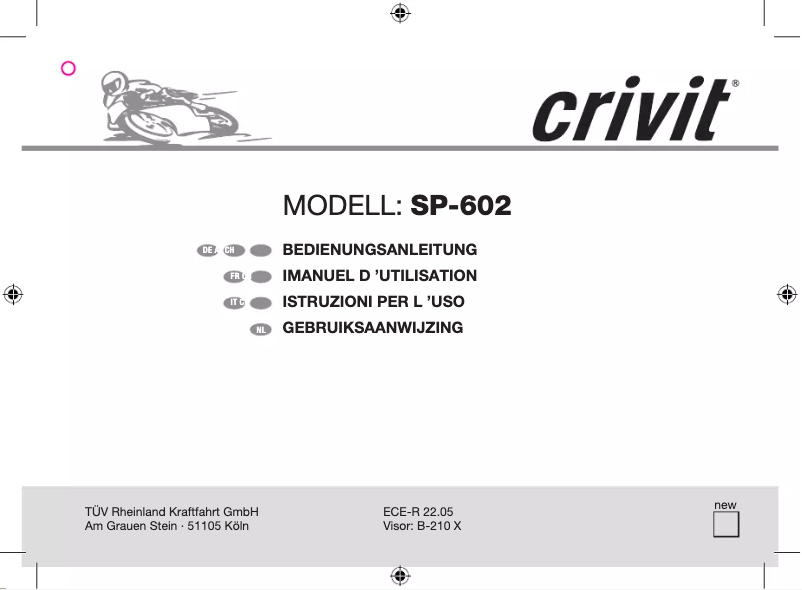 Page 1 de la notice Manuel utilisateur Crivit IAN 344829
