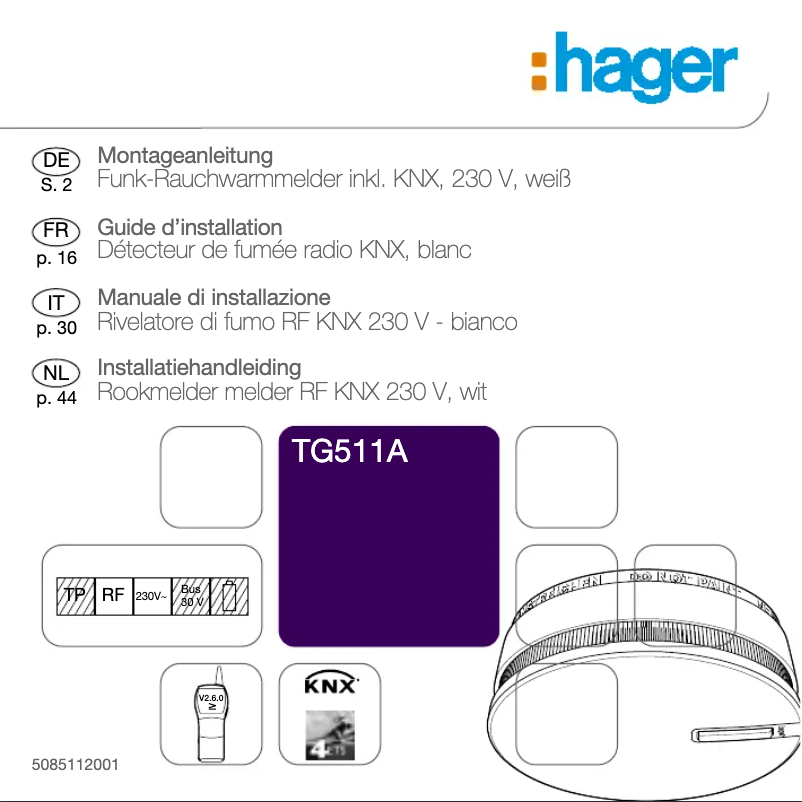 Image de la première page du manuel de l'appareil TG511A