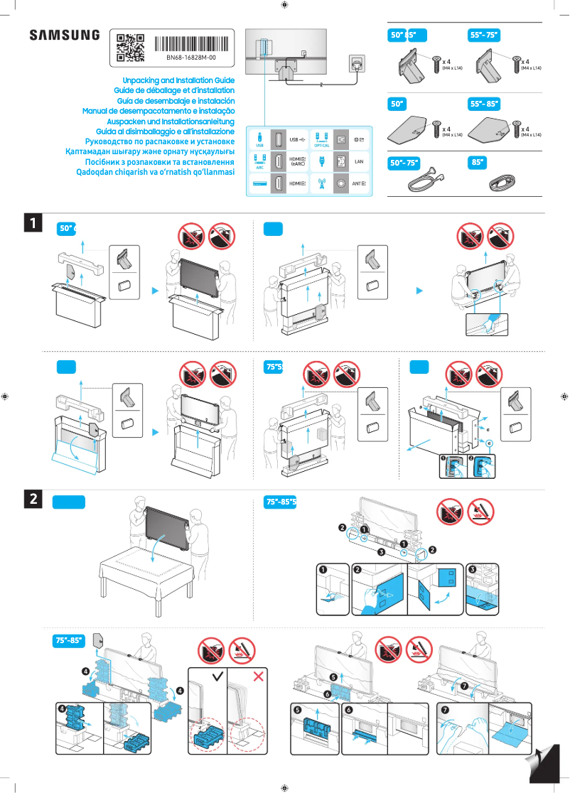 Page 1 de la notice Manuel utilisateur Samsung QE85Q80CAU