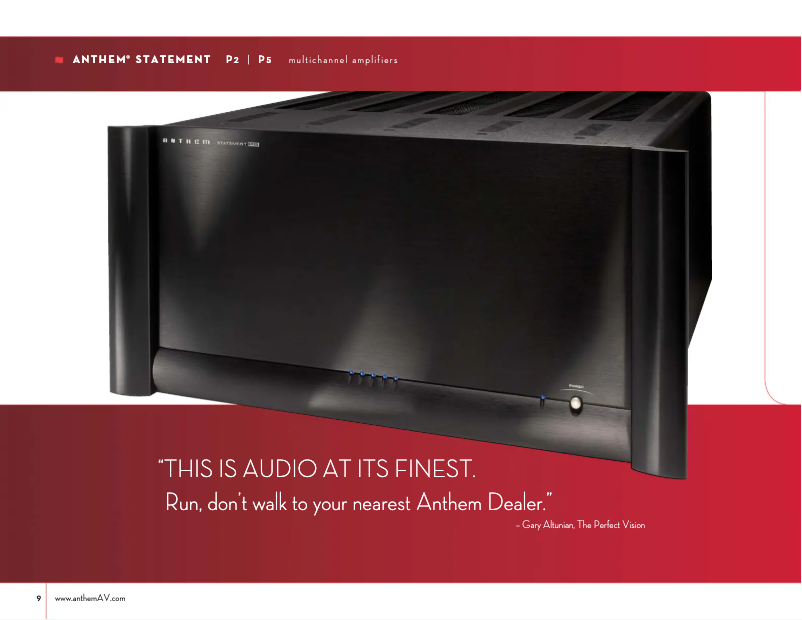 Página 1 del manual Ficha técnica Anthem P5