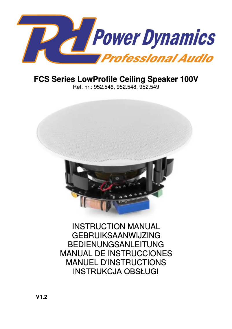 Page 1 de la notice Manuel utilisateur Power Dynamics FCS5