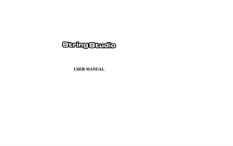 Page 1 de la notice Manuel utilisateur AAS String Studio VS-2