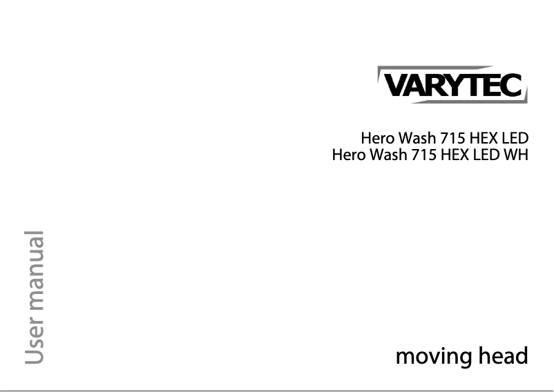 Página 1 del manual Manual de usuario Varytec Hero Wash 715