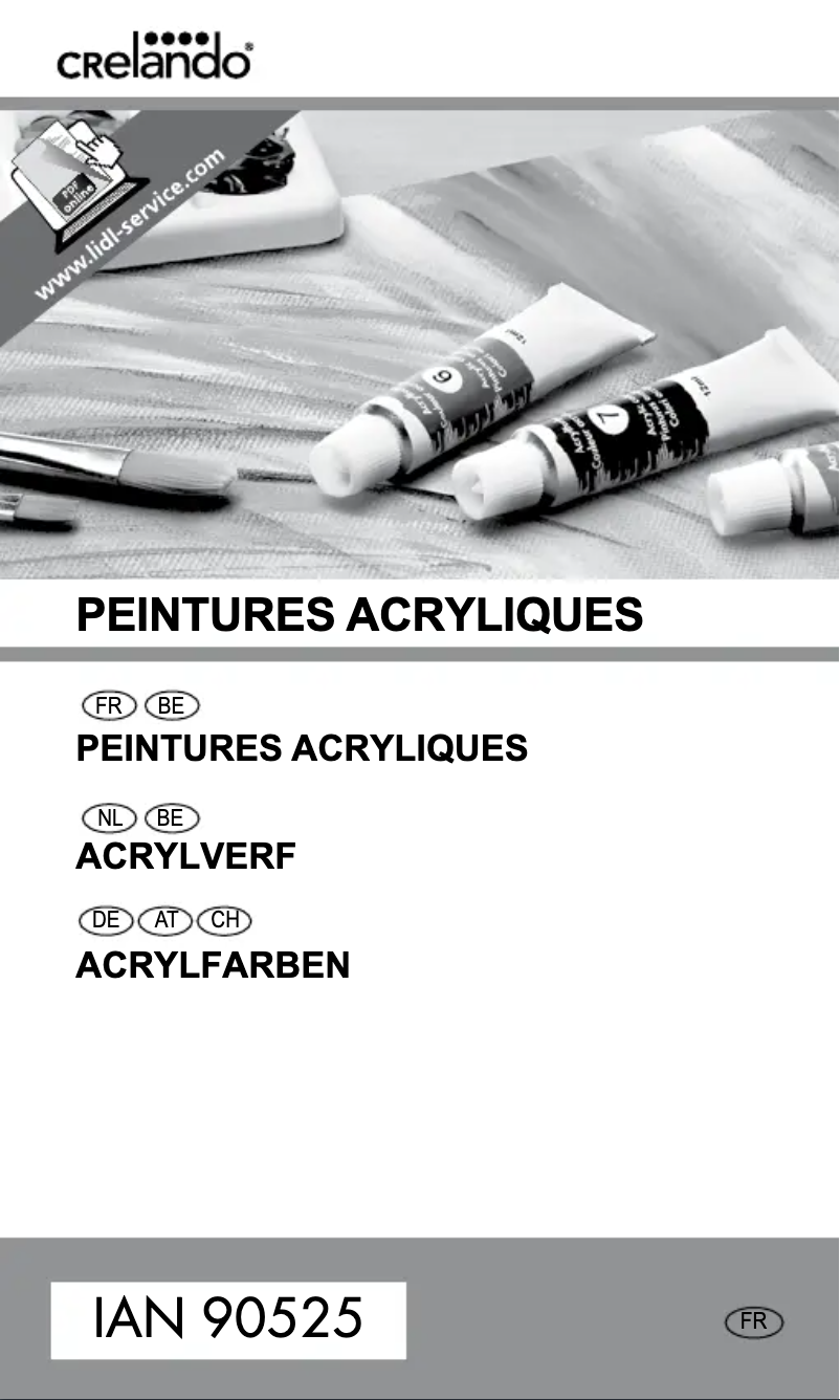 Page 1 de la notice Manuel utilisateur Crelando IAN 90525