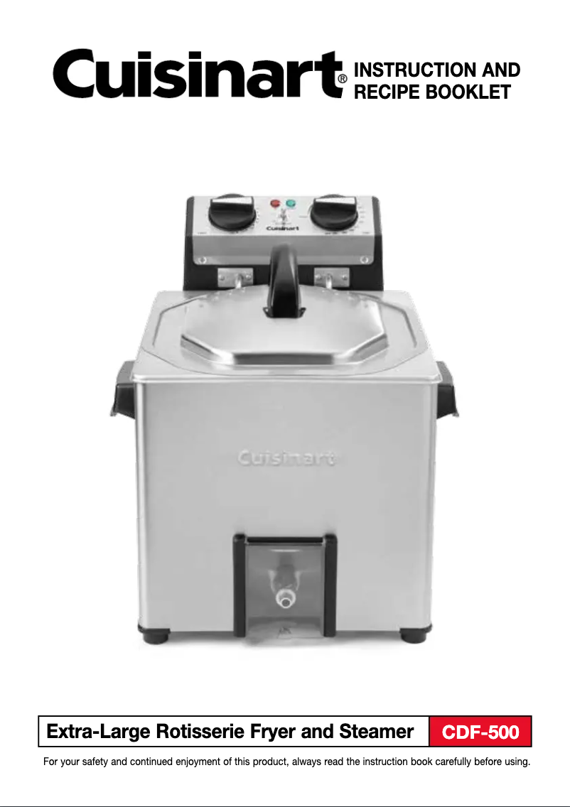Page 1 de la notice Manuel utilisateur Cuisinart CDF-500