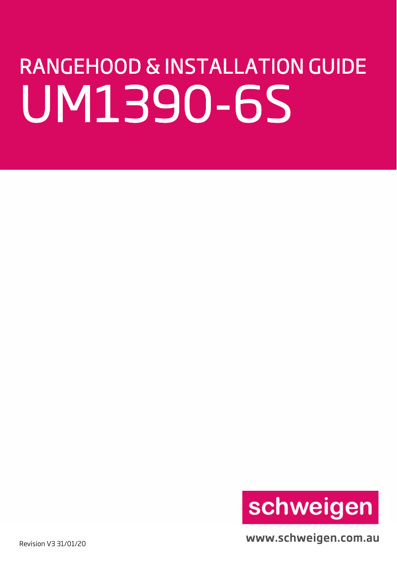 Page 1 de la notice Manuel utilisateur Schweigen UM1390-6S