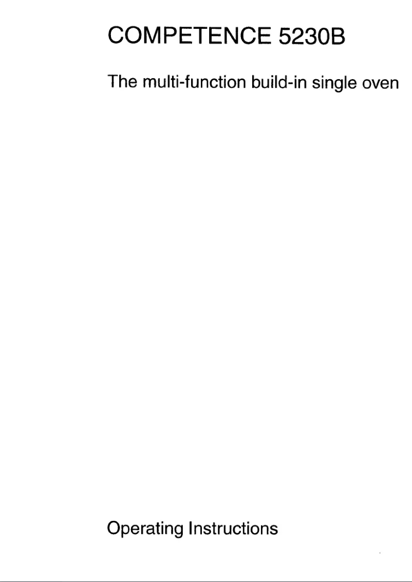 Page 1 de la notice Manuel utilisateur AEG Competence 5230 B D