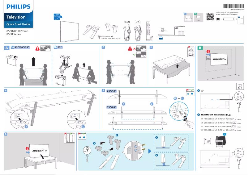 Image de la première page du manuel de l'appareil 65PUS8518