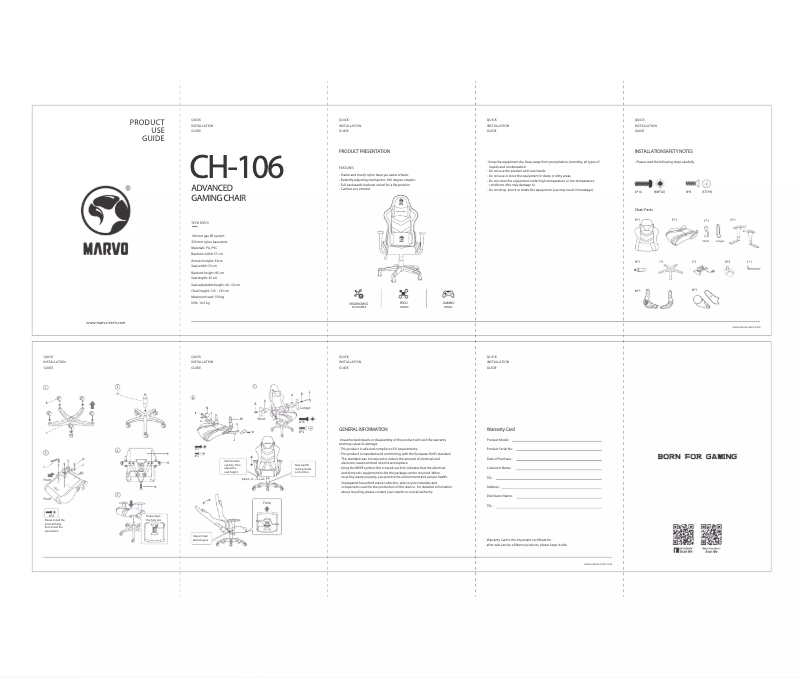 Image de la première page du manuel de l'appareil CH-106