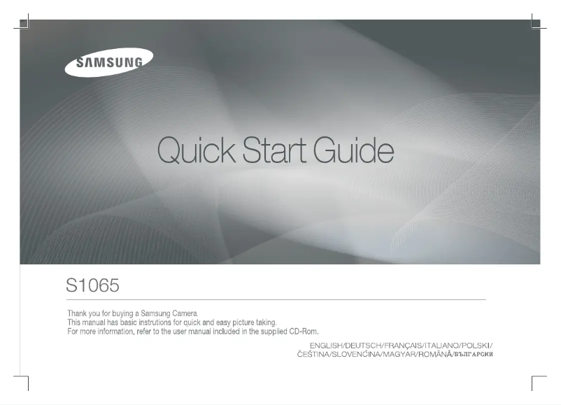 Page 1 de la notice Manuel utilisateur Samsung S1065