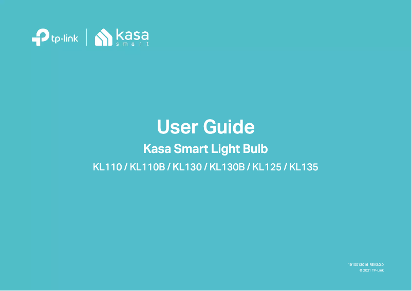 Page n°1 - Manuel utilisateur TP-Link Kasa Smart KL125