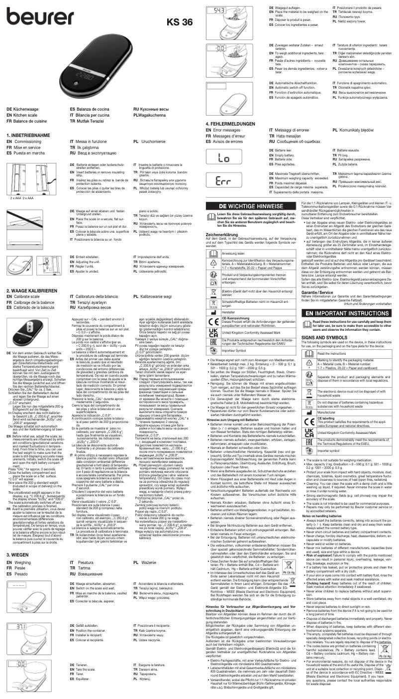 Image de la première page du manuel de l'appareil KS 36