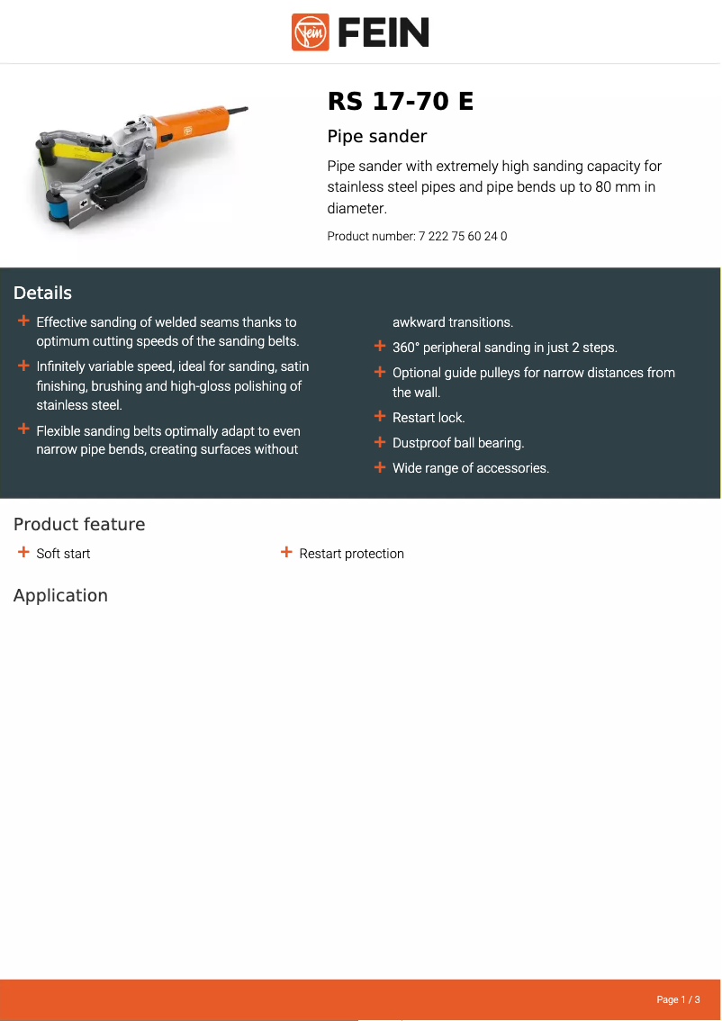 Image de la première page du manuel de l'appareil RS17-70E