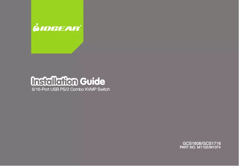 Page n°1 - Manuel utilisateur iogear GCS1808