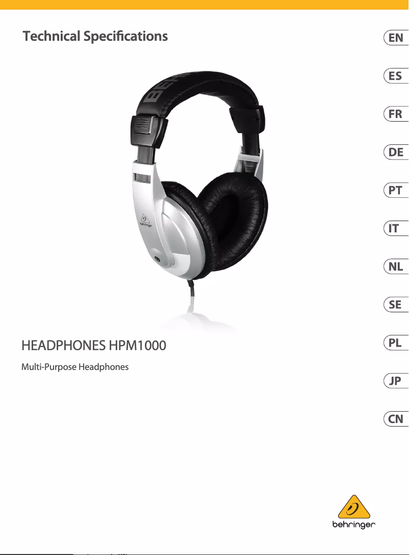 Page n°1 - Mode d'emploi Behringer HPM1000