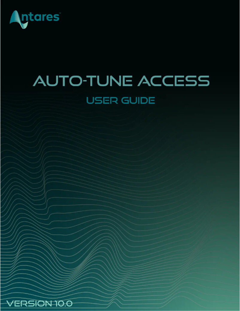 Page 1 de la notice Manuel utilisateur Antares Auto-Tune Access