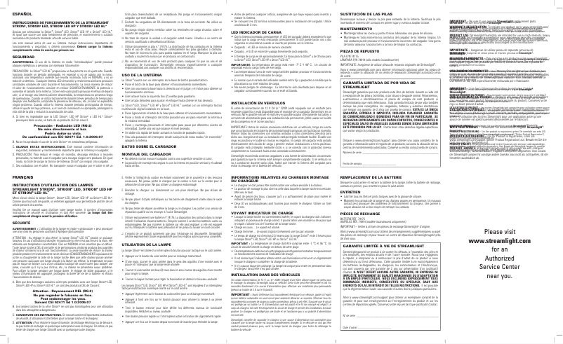 Image de la première page du manuel de l'appareil Strion