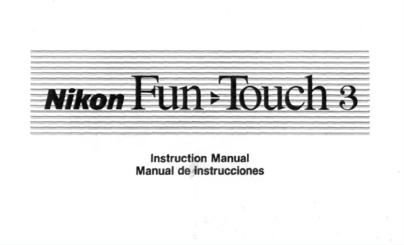 Page 1 de la notice Manuel utilisateur Nikon Fun Touch 3