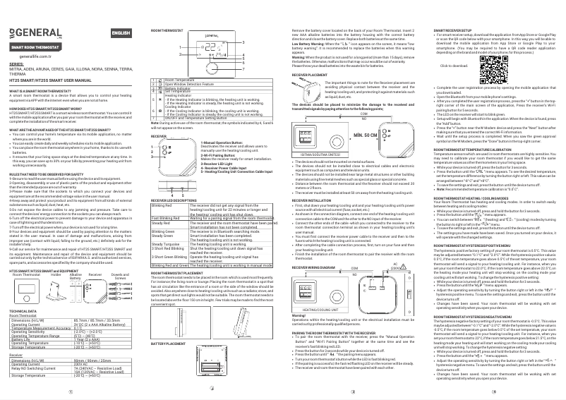 Page n°1 - Manuel utilisateur GENERAL Life HT25S