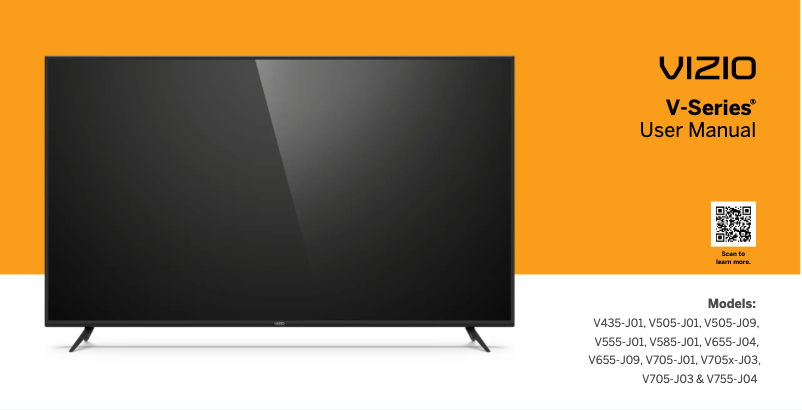 Page 1 of the manual User Manual VIZIO V705-J01