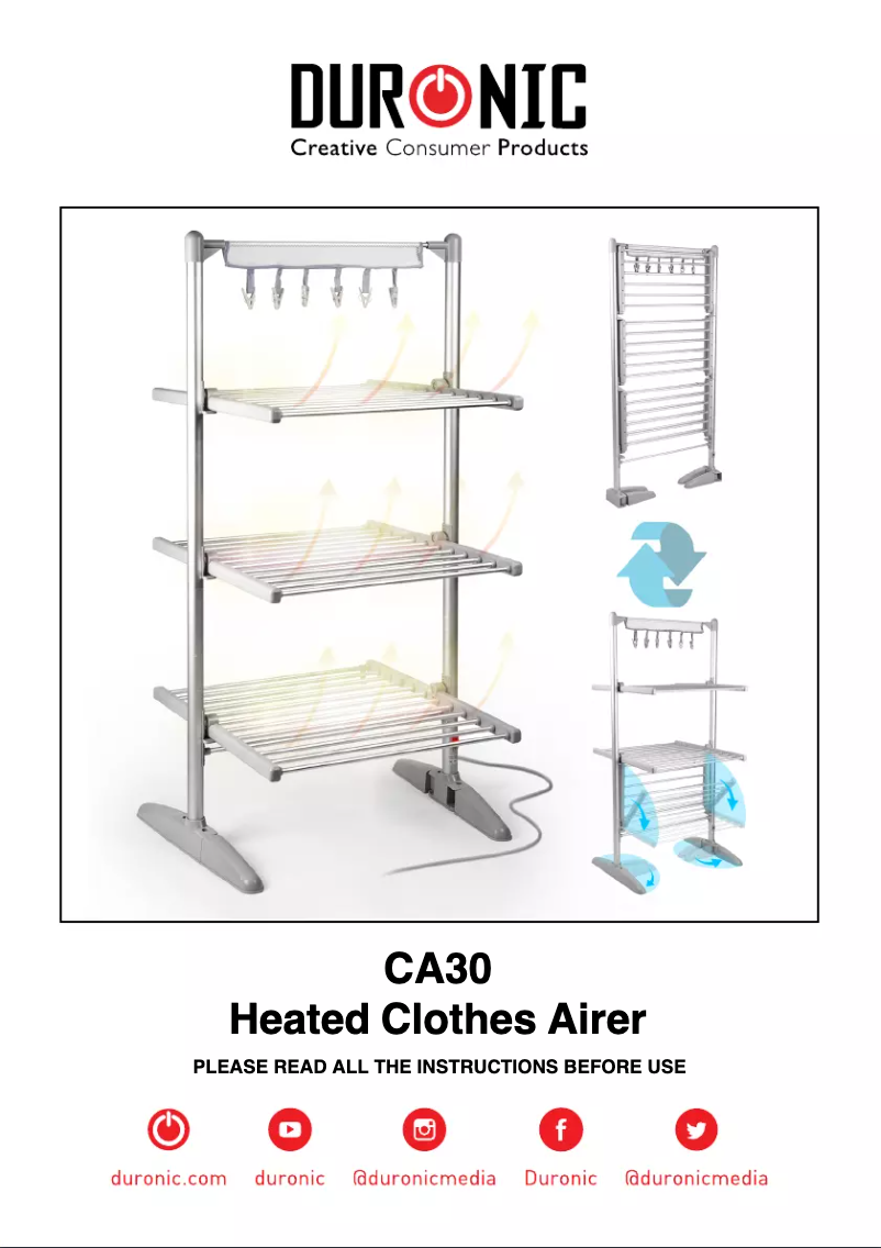 Page 1 de la notice Manuel utilisateur Duronic CA30