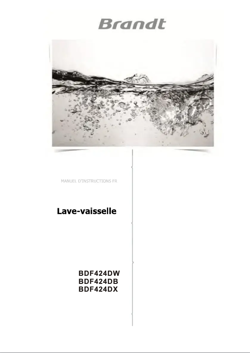 Page 1 de la notice Manuel utilisateur Brandt BDF424DB