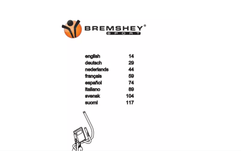 Page 1 de la notice Manuel utilisateur Bremshey CF3
