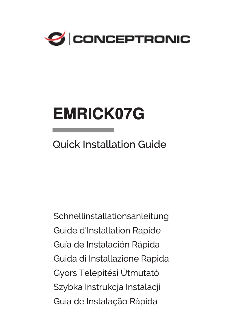 Page 1 de la notice Manuel utilisateur Conceptronic EMRICK07G
