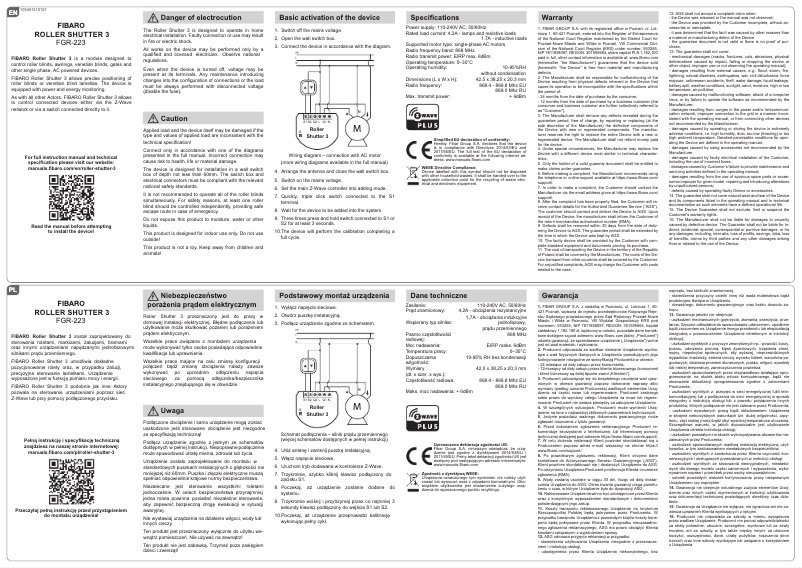Image de la première page du manuel de l'appareil Roller Shutter 3 FGR-223