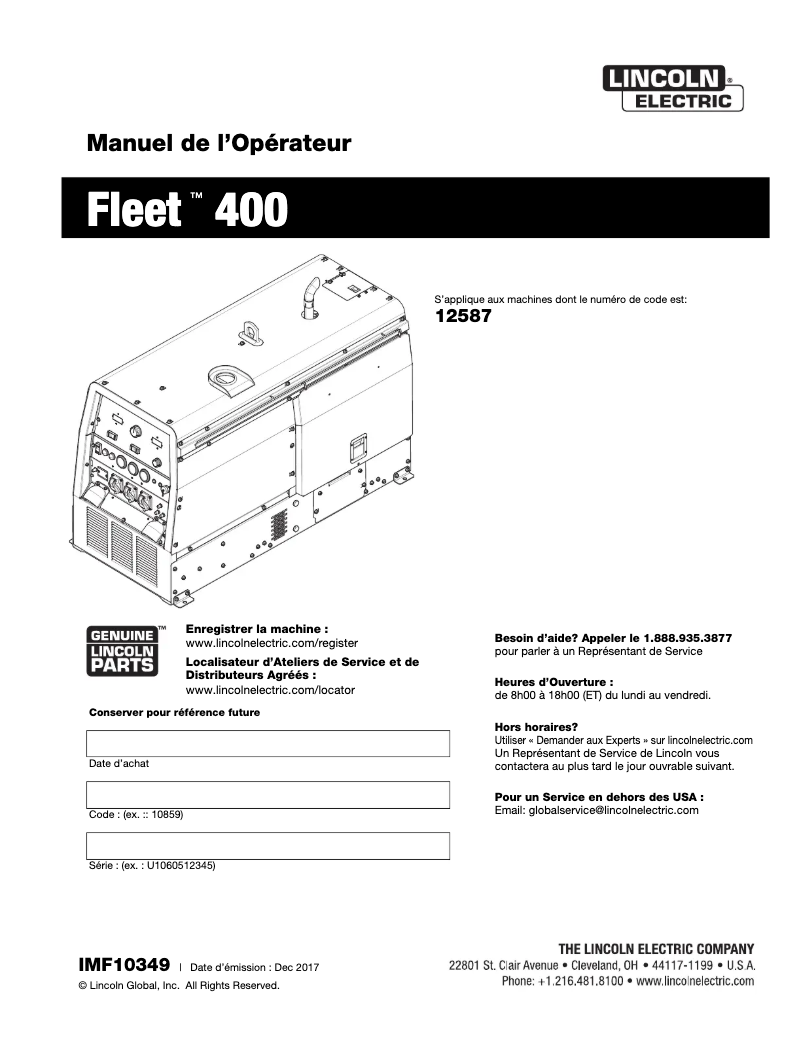 Imagen de la primera página del manual del dispositivo Fleet 400