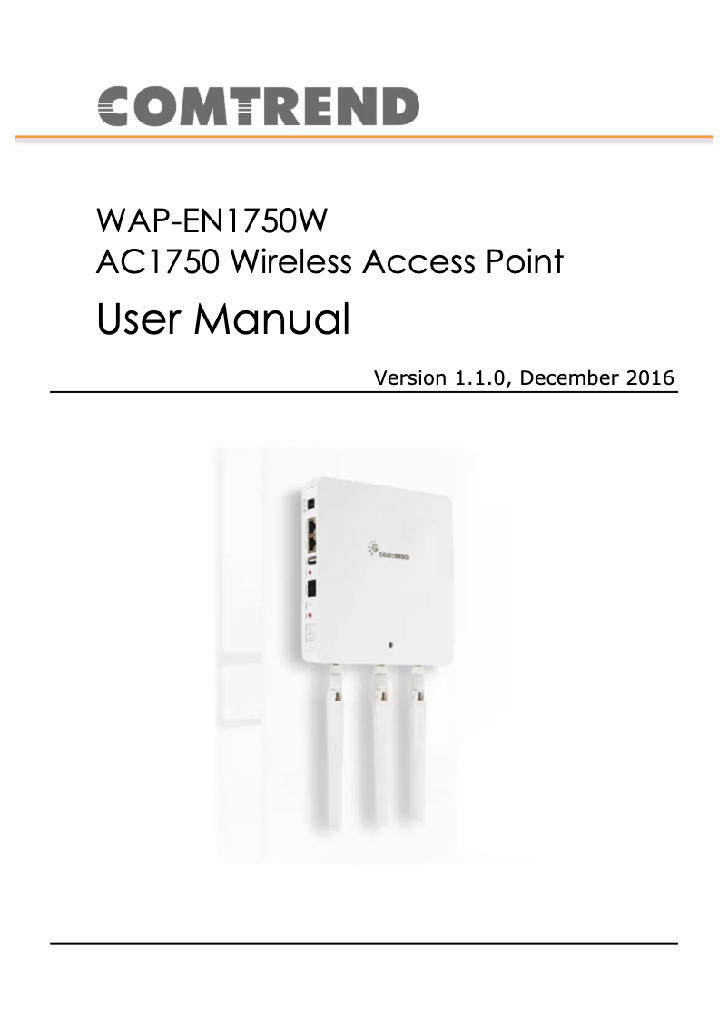 Page 1 de la notice Manuel utilisateur Comtrend WAP-EN1750W