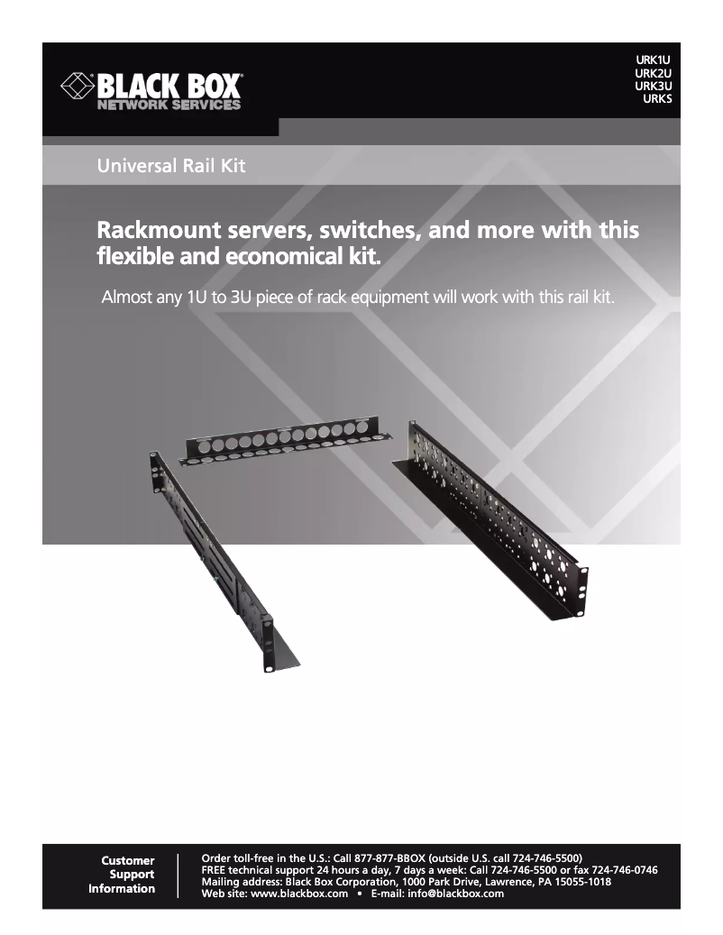 Page n°1 - Manuel utilisateur Black Box URK2U