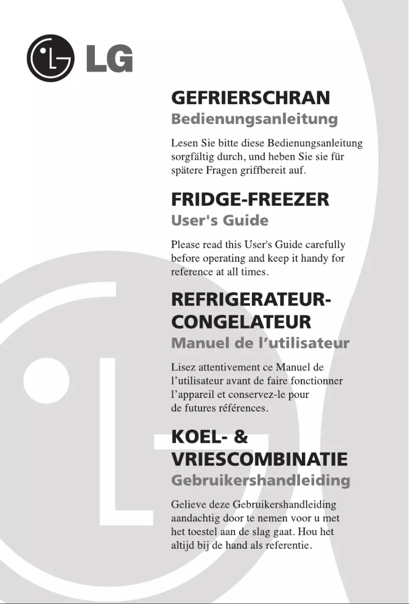 Image de la première page du manuel de l'appareil GC-254SQW