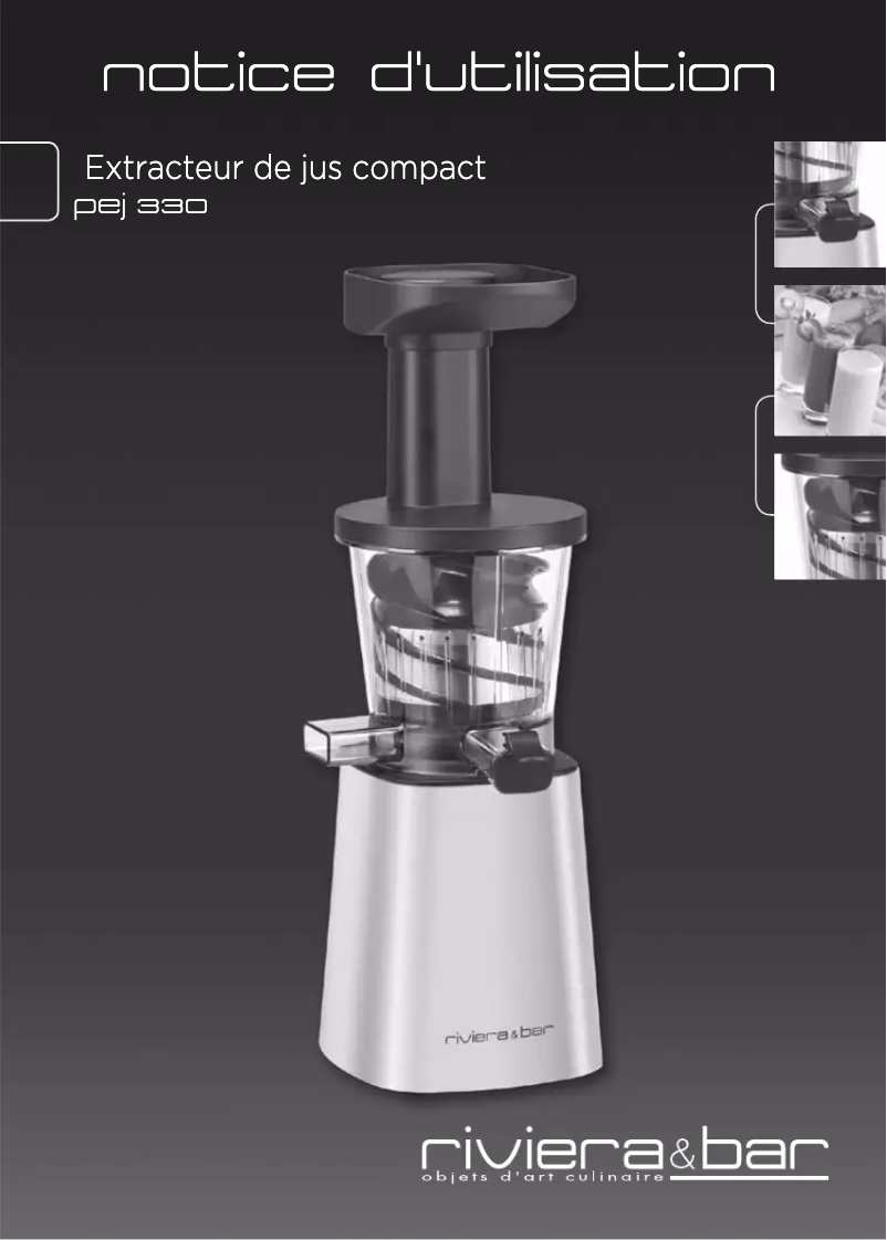 Page n°1 - Manuel utilisateur Riviera & Bar PEJ330