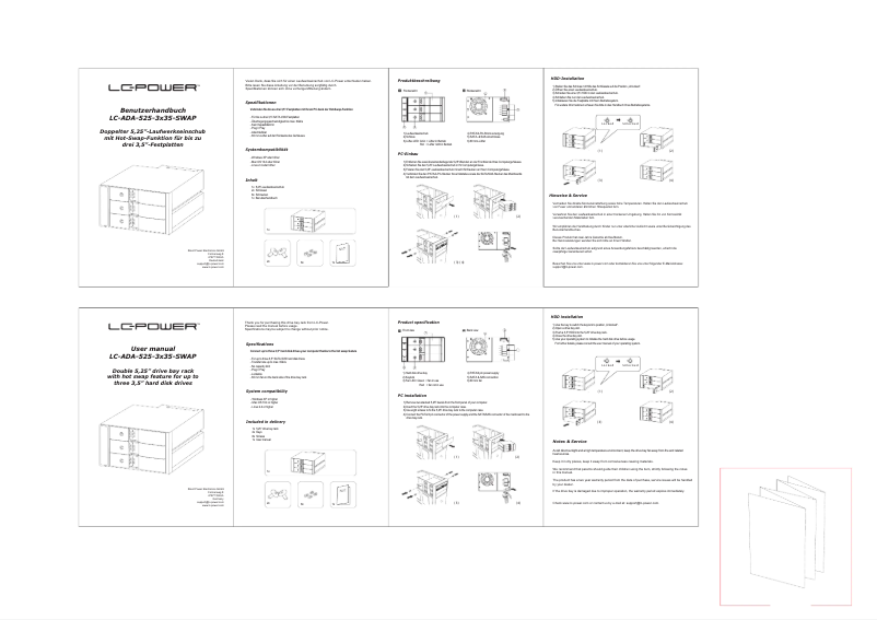Page n°1 - Mode d'emploi LC-Power LC-ADA-525-3x35-SWAP